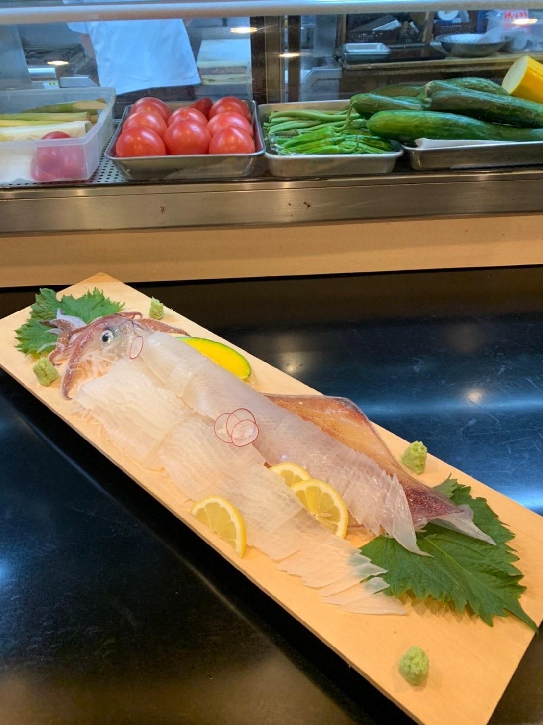 イカの活造り-2