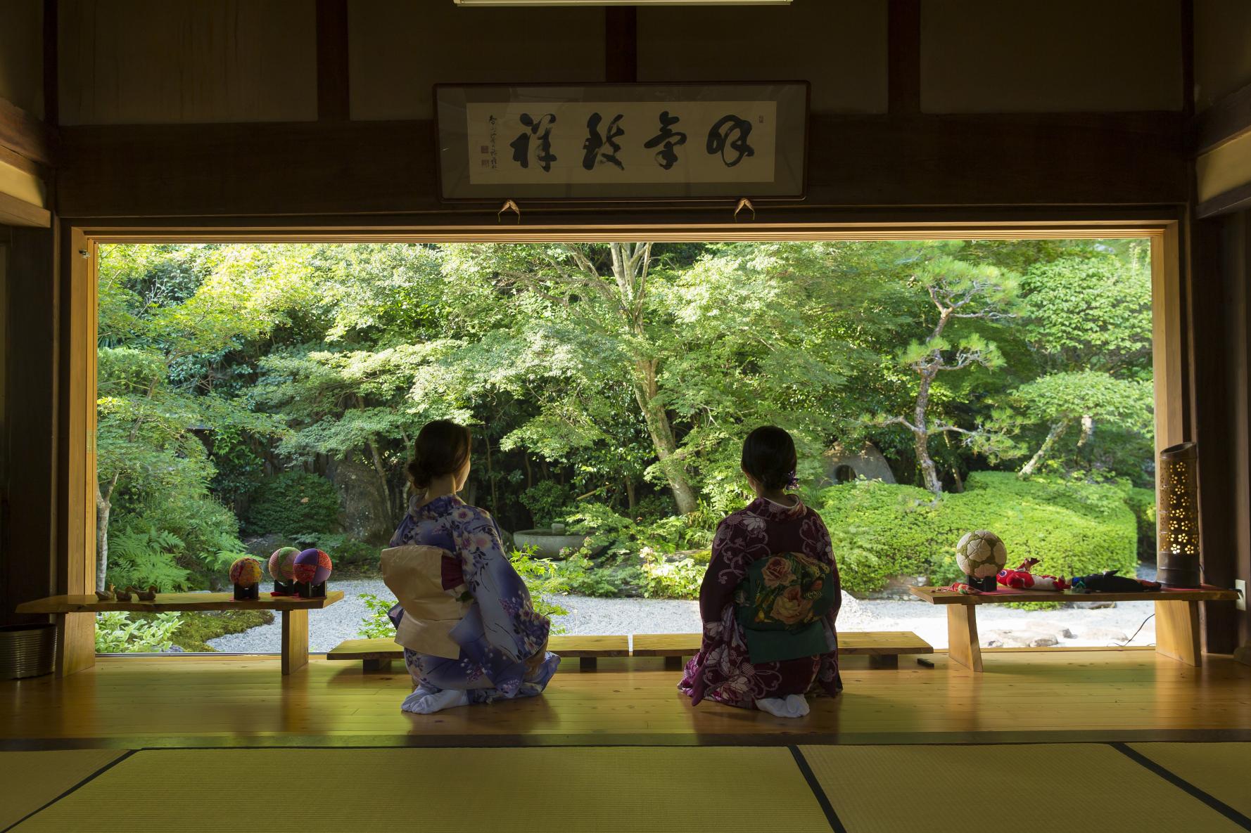 寿福寺「逆さ新緑」-6